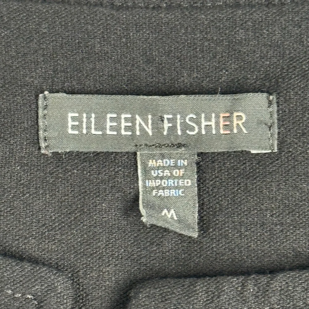 Eileen Fisher Dress Black‎ Sleeveless Pockets Casual Neutral Minimalist Size M - Picture 6 of 12